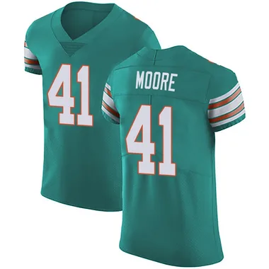 Louis Moore Men's Green Elite Miami Dolphins Aqua Alternate Vapor Untouchable Football Jersey