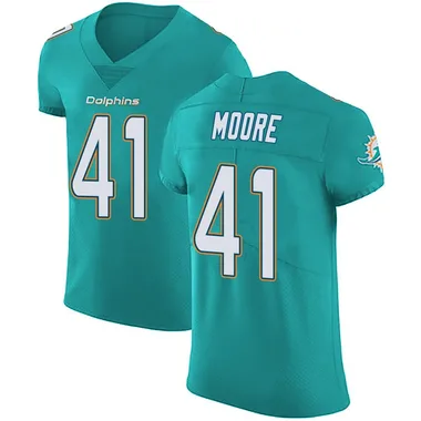 Louis Moore Men's Green Elite Miami Dolphins Aqua Team Color Vapor Untouchable Football Jersey