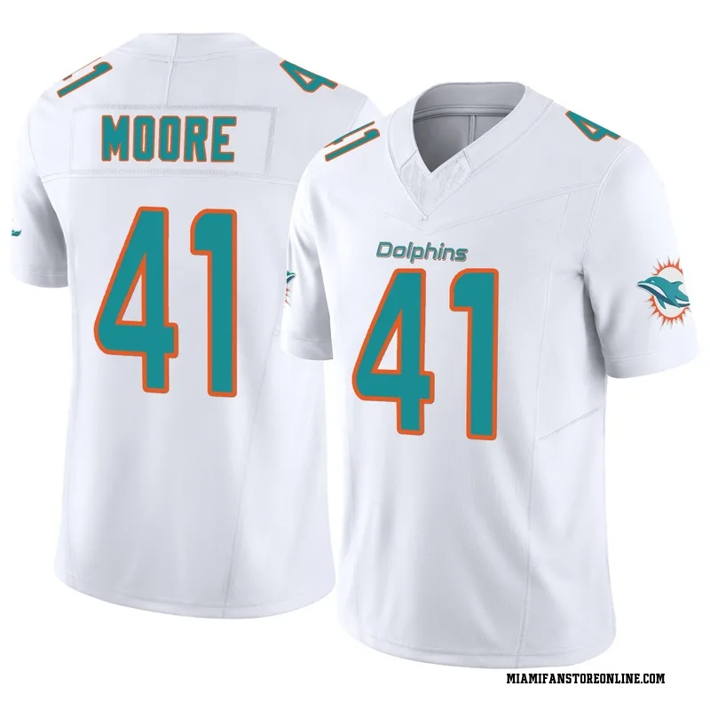Louis Moore Men's White Limited Miami Dolphins Vapor F.U.S.E. Football Jersey