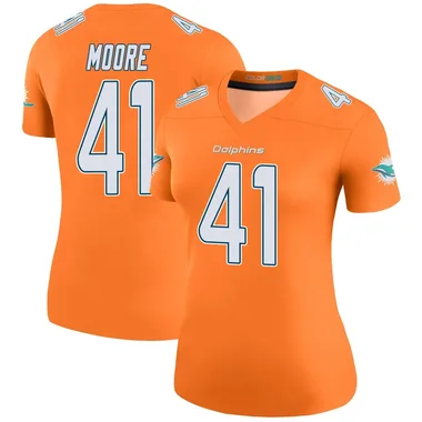 Louis Moore Women's Orange Legend Miami Dolphins Color Rush Football Jersey