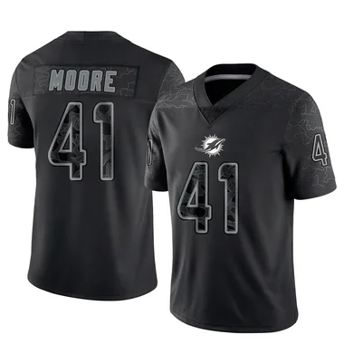 Louis Moore Youth Black Limited Miami Dolphins Reflective Football Jersey