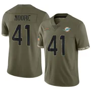 Louis Moore Youth Olive Limited Miami Dolphins 2022 Salute To Service Football Jersey