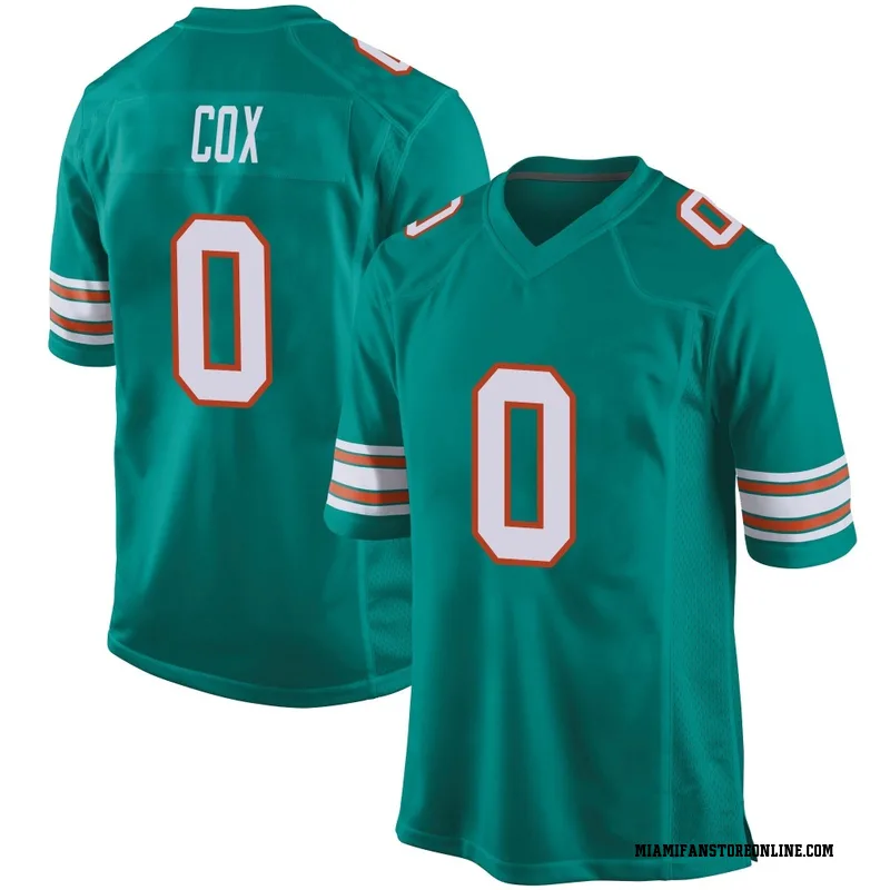 Marques Cox Men's Aqua Game Miami Dolphins Alternate Football Jersey