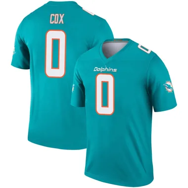 Marques Cox Men's Aqua Legend Miami Dolphins Football Jersey