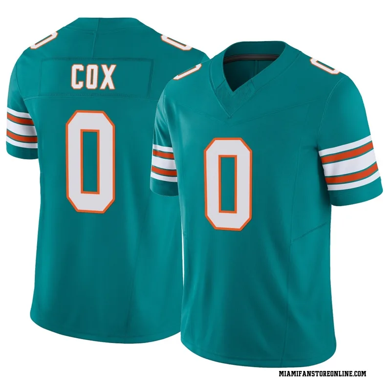 Marques Cox Men's Aqua Limited Miami Dolphins Alternate Vapor F.U.S.E. Football Jersey