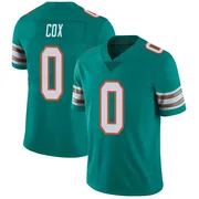 Marques Cox Men's Aqua Limited Miami Dolphins Alternate Vapor Untouchable Football Jersey