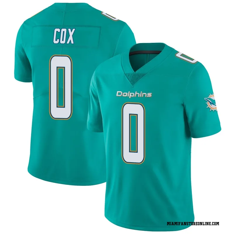Marques Cox Men's Aqua Limited Miami Dolphins Team Color Vapor Untouchable Football Jersey