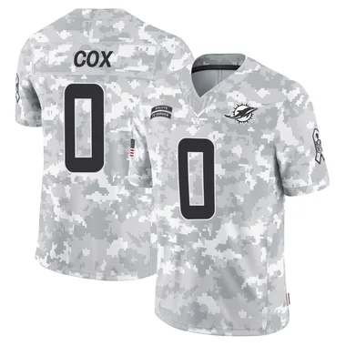 Marques Cox Men's Arctic Camo Limited Miami Dolphins 2024 Salute to Service Football Jersey