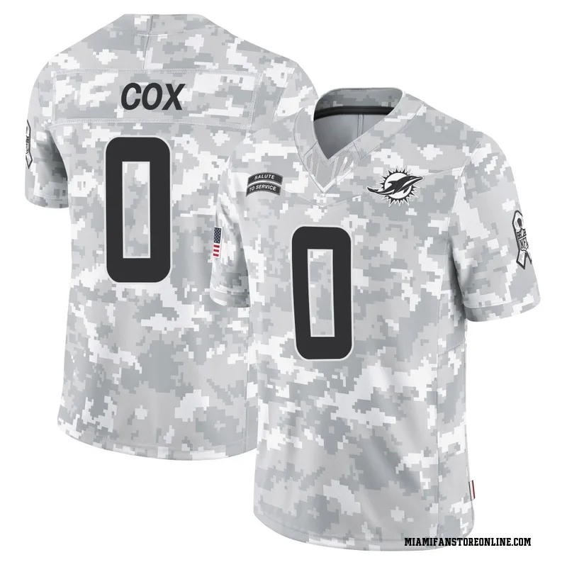 Marques Cox Men's Arctic Camo Limited Miami Dolphins 2024 Salute to Service Football Jersey