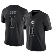 Marques Cox Men's Black Limited Miami Dolphins Reflective Football Jersey