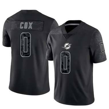 Marques Cox Men's Black Limited Miami Dolphins Reflective Football Jersey