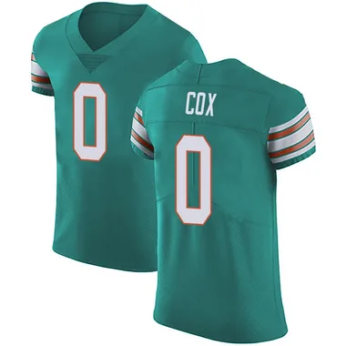 Marques Cox Men's Green Elite Miami Dolphins Aqua Alternate Vapor Untouchable Football Jersey