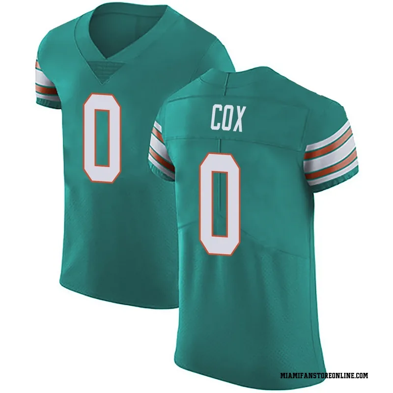 Marques Cox Men's Green Elite Miami Dolphins Aqua Alternate Vapor Untouchable Football Jersey