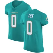 Marques Cox Men's Green Elite Miami Dolphins Aqua Team Color Vapor Untouchable Football Jersey