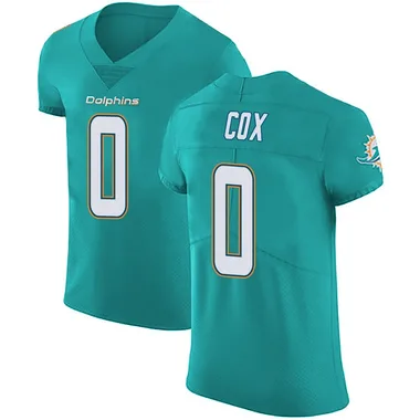Marques Cox Men's Green Elite Miami Dolphins Aqua Team Color Vapor Untouchable Football Jersey