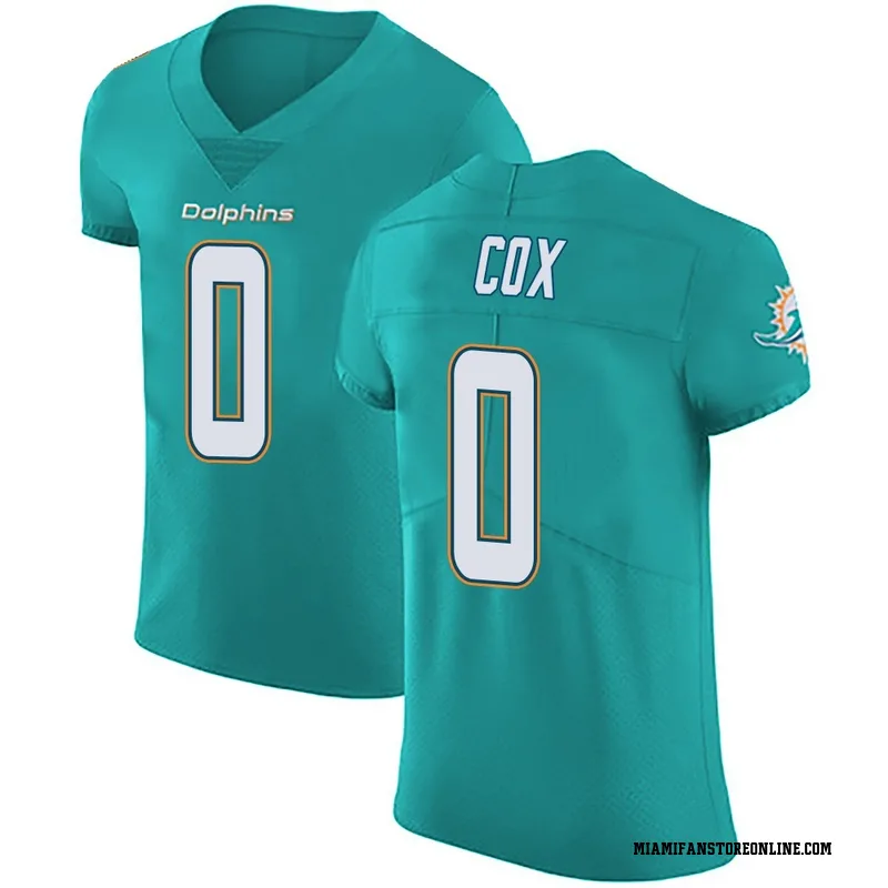 Marques Cox Men's Green Elite Miami Dolphins Aqua Team Color Vapor Untouchable Football Jersey