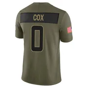 Marques Cox Men's Olive Limited Miami Dolphins 2025 Salute to Service Football Jersey