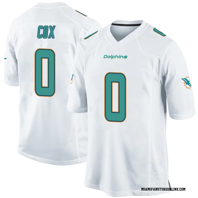Marques Cox Men's White Game Miami Dolphins Football Jersey