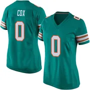 Marques Cox Women's Aqua Game Miami Dolphins Alternate Football Jersey