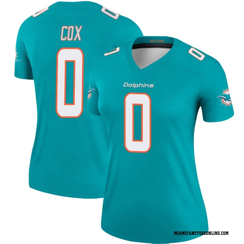 Marques Cox Women's Aqua Legend Miami Dolphins Football Jersey