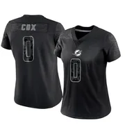 Marques Cox Women's Black Limited Miami Dolphins Reflective Football Jersey