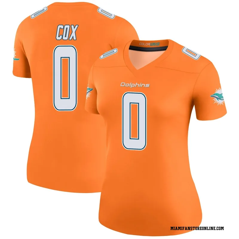 Marques Cox Women's Orange Legend Miami Dolphins Color Rush Football Jersey