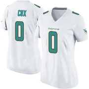 Marques Cox Women's White Game Miami Dolphins Football Jersey