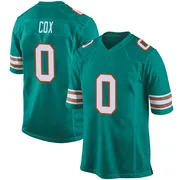 Marques Cox Youth Aqua Game Miami Dolphins Alternate Football Jersey