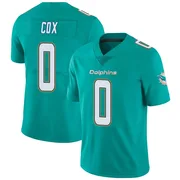 Marques Cox Youth Aqua Limited Miami Dolphins Team Color Vapor Untouchable Football Jersey