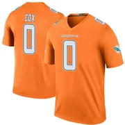 Marques Cox Youth Orange Legend Miami Dolphins Color Rush Football Jersey