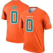 Marques Cox Youth Orange Legend Miami Dolphins Inverted Football Jersey