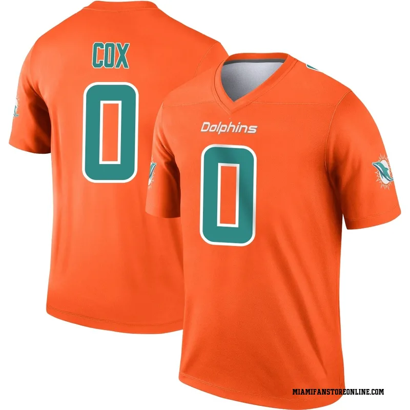Marques Cox Youth Orange Legend Miami Dolphins Inverted Football Jersey