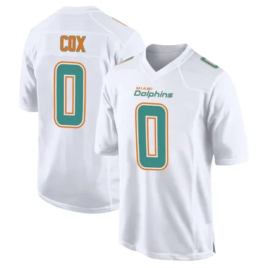 Marques Cox Youth White Game Miami Dolphins Fashion Football Jersey