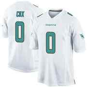 Marques Cox Youth White Game Miami Dolphins Football Jersey