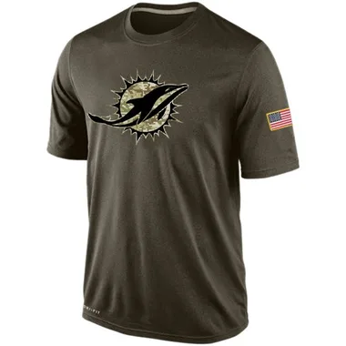 Men's Olive Miami Dolphins Salute To Service KO Performance Dri-FIT T-Shirt