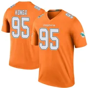 Rene Konga Men's Orange Legend Miami Dolphins Color Rush Football Jersey