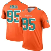 Rene Konga Men's Orange Legend Miami Dolphins Inverted Football Jersey