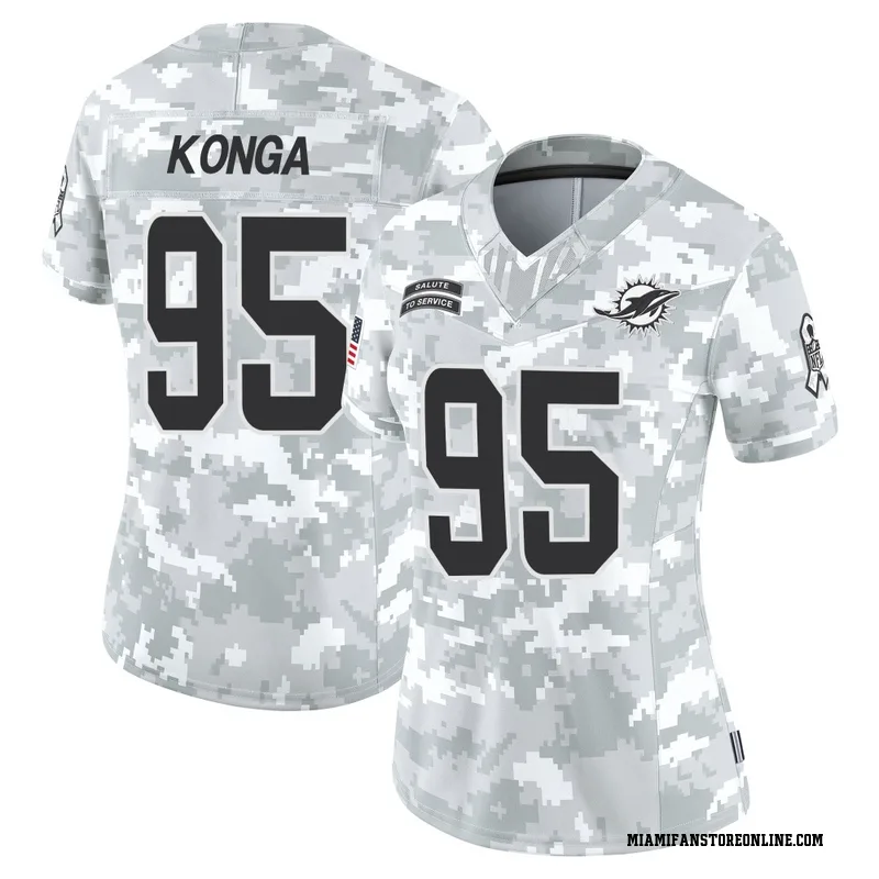 Rene Konga Women's Arctic Camo Limited Miami Dolphins 2024 Salute to Service Football Jersey
