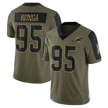 Rene Konga Youth Olive Limited Miami Dolphins 2021 Salute To Service Football Jersey