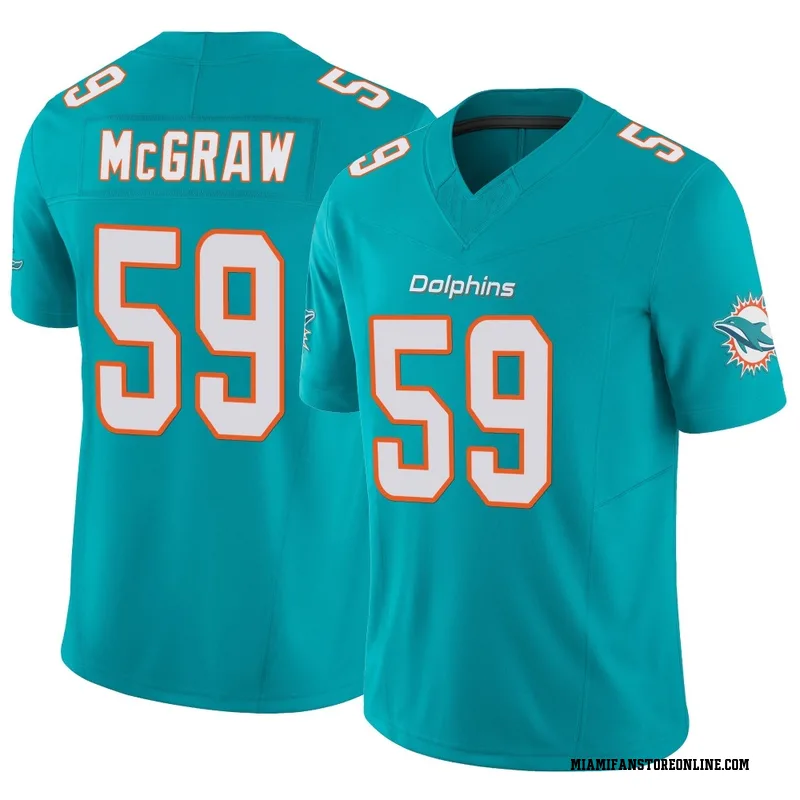 Rodney McGraw Men's Aqua Limited Miami Dolphins Vapor F.U.S.E. Football Jersey
