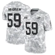Rodney McGraw Men's Arctic Camo Limited Miami Dolphins 2024 Salute to Service Football Jersey