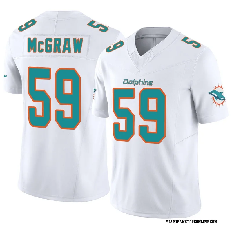 Rodney McGraw Men's White Limited Miami Dolphins Vapor F.U.S.E. Football Jersey