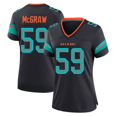Rodney McGraw Women's Blue Game Miami Dolphins Pitch 2025 Rivalries Collection Football Jersey