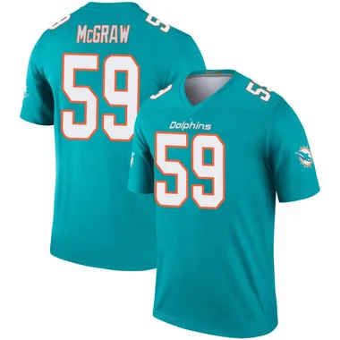 Rodney McGraw Youth Aqua Legend Miami Dolphins Football Jersey