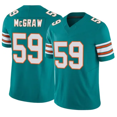 Rodney McGraw Youth Aqua Limited Miami Dolphins Alternate Vapor F.U.S.E. Football Jersey