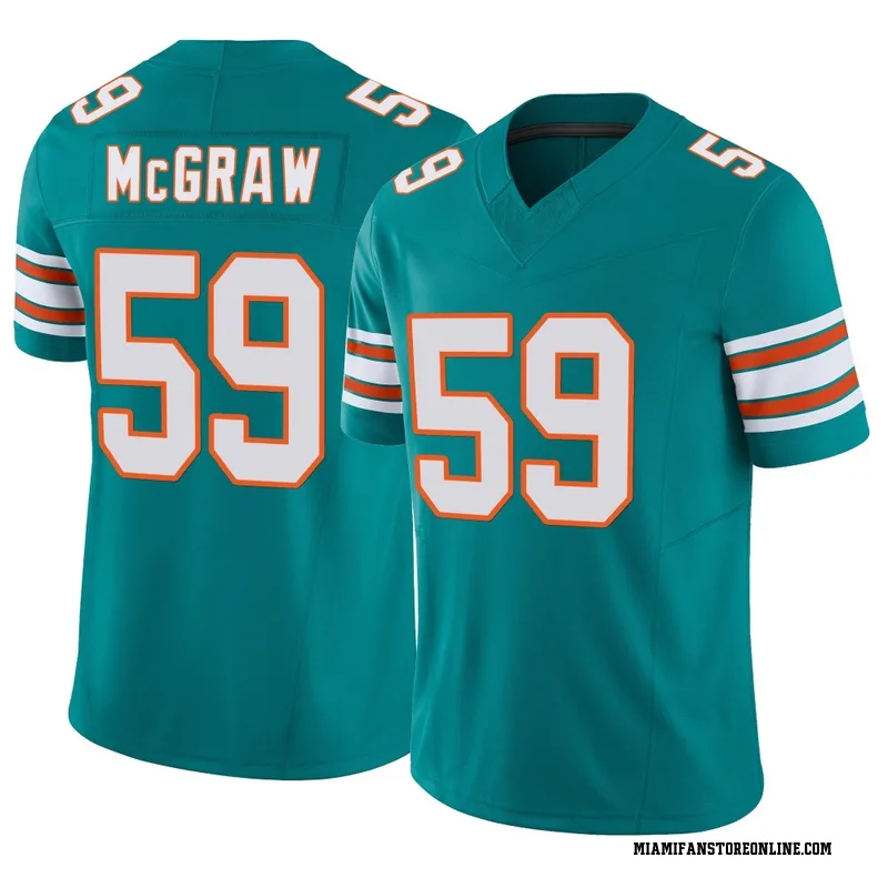 Rodney McGraw Youth Aqua Limited Miami Dolphins Alternate Vapor F.U.S.E. Football Jersey