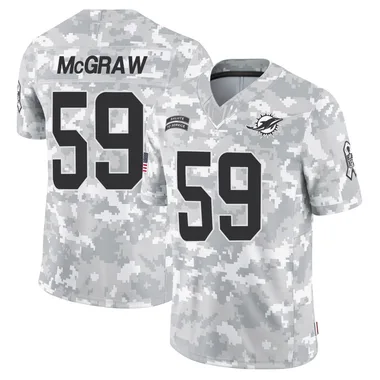 Rodney McGraw Youth Arctic Camo Limited Miami Dolphins 2024 Salute to Service Football Jersey