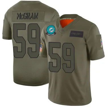 Rodney McGraw Youth Camo Limited Miami Dolphins 2019 Salute to Service Football Jersey