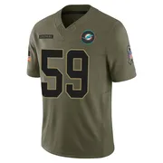 Rodney McGraw Youth Olive Limited Miami Dolphins 2025 Salute to Service Football Jersey