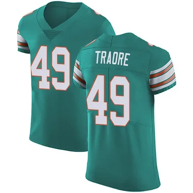 Seydou Traore Men's Green Elite Miami Dolphins Aqua Alternate Vapor Untouchable Football Jersey